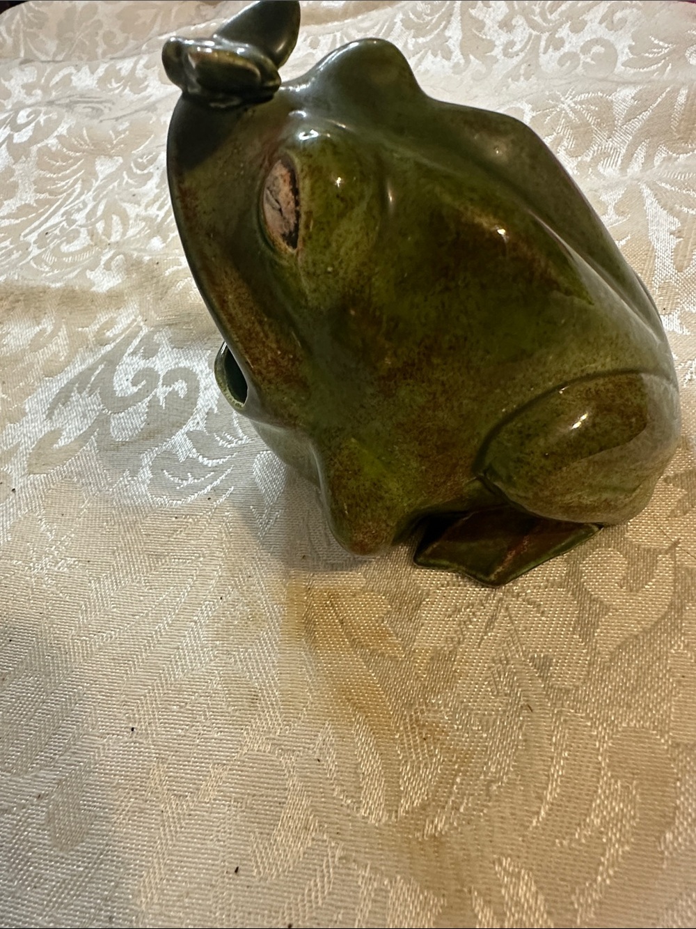 Vintage Ceramic frog sponge /scrubby holder - Picture 5 of 12